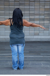 Whole Body Woman T poses White Casual Chubby Standing Street photo references